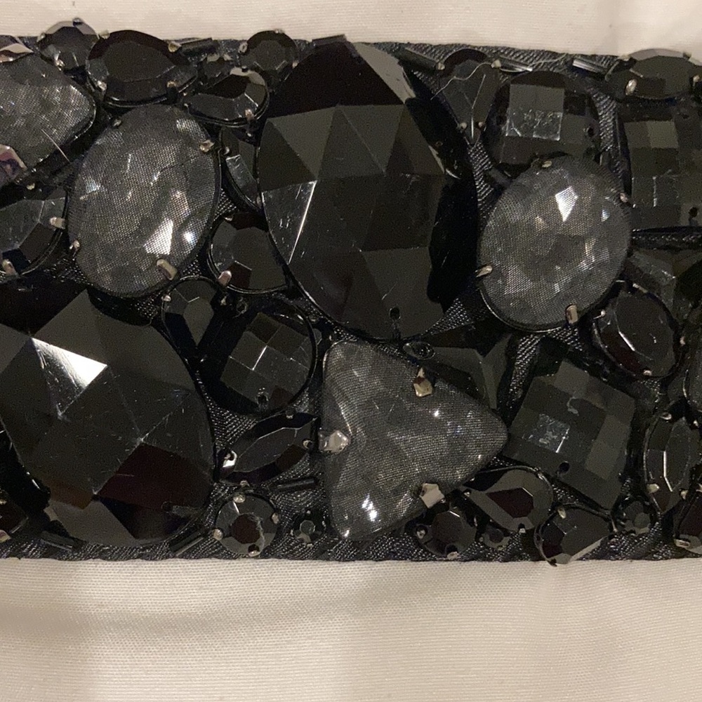J Crew Black Jeweled Belt